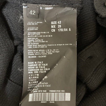 Prada Beads Wool Rib Knit Cardigan 42 Black — view 5