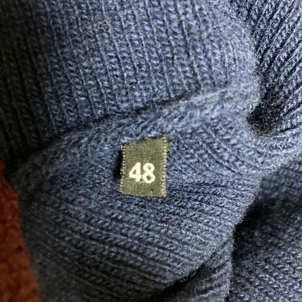 Dolce & Gabbana Logo Patch Rib Knit Sweater 48 Navy — view 6