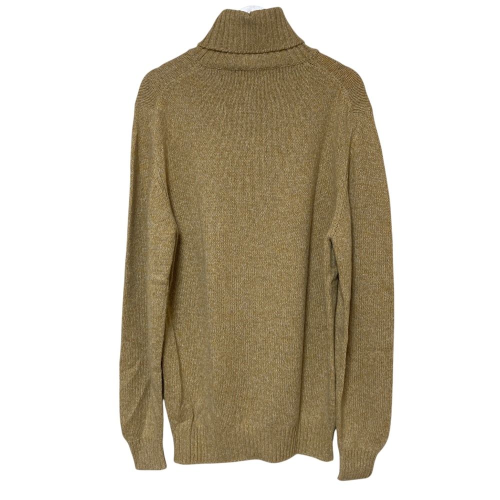 Loro Piana Baby Cashmere Turtleneck Melange Knit Sweater 52 Yellow — view 2