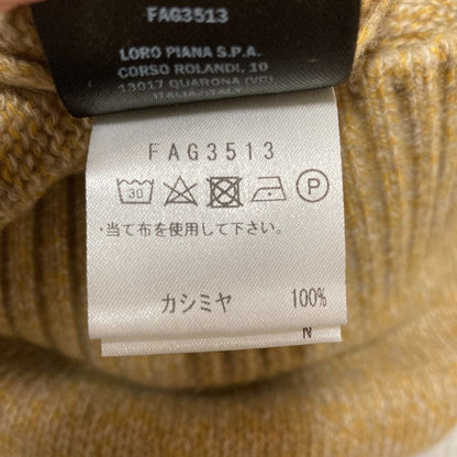 Loro Piana Baby Cashmere Turtleneck Melange Knit Sweater 52 Yellow — view 7