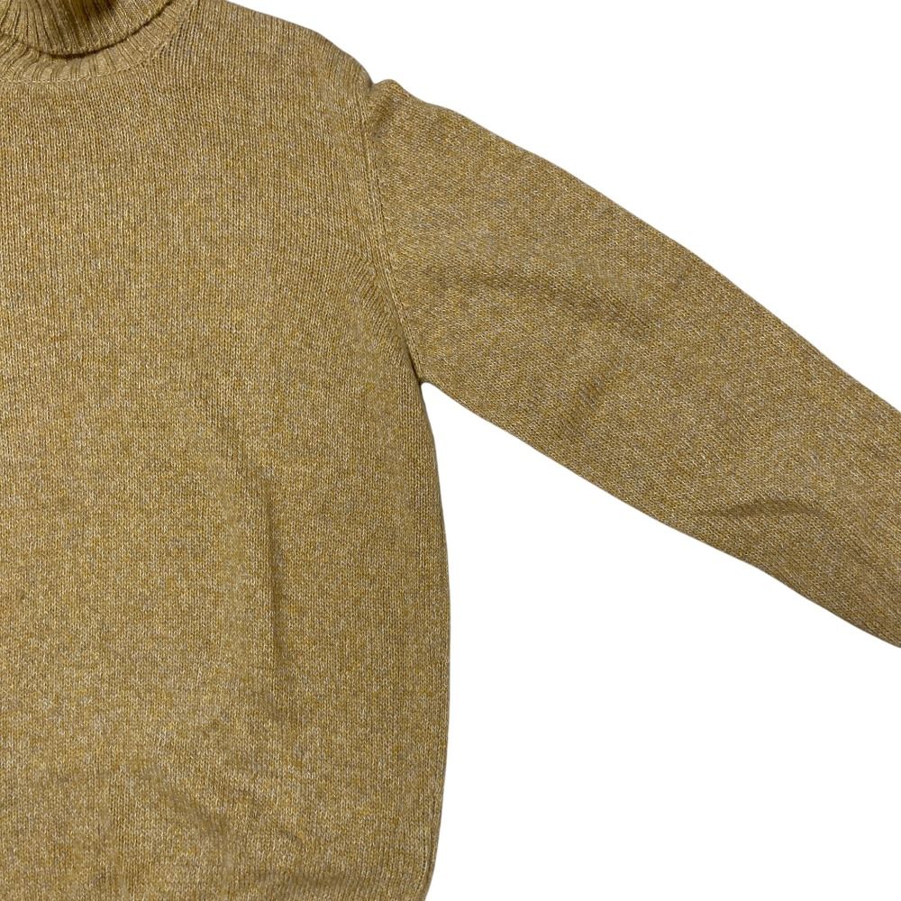 Loro Piana Baby Cashmere Turtleneck Melange Knit Sweater 52 Yellow — view 3