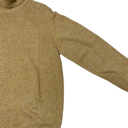 Loro Piana Baby Cashmere Turtleneck Melange Knit Sweater 52 Yellow — view 3