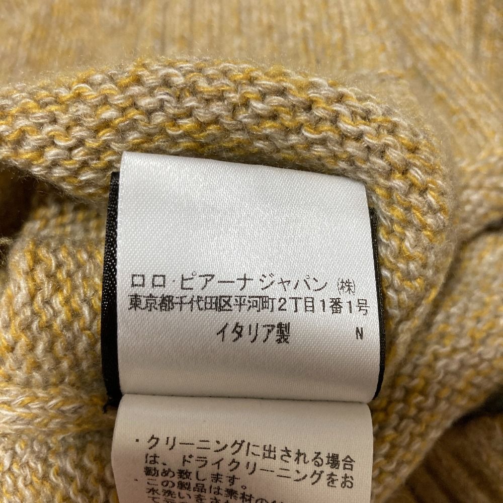 Loro Piana Baby Cashmere Turtleneck Melange Knit Sweater 52 Yellow — view 8