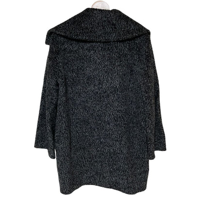 Max Mara Studio Alpaca Coat Mixed Shaggy 40 Gray — view 2