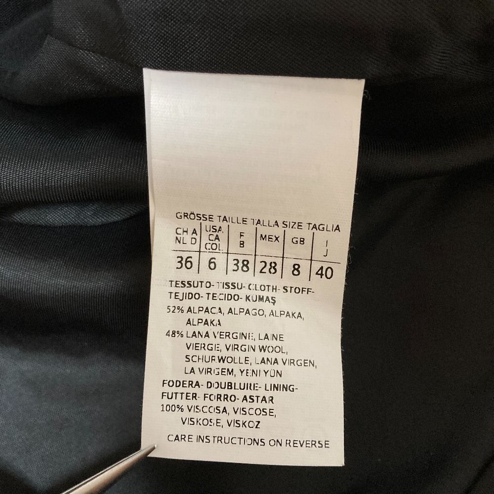 Max Mara Studio Alpaca Coat Mixed Shaggy 40 Gray — view 8