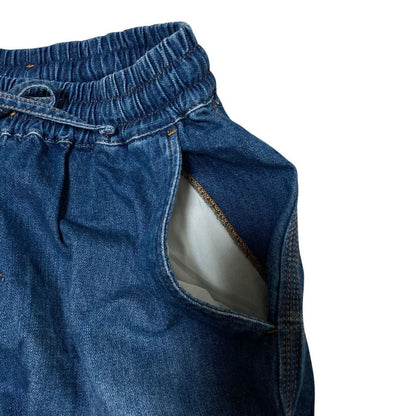Loewe Anagram Drawstring Wide Easy Denim Pants S Indigo — view 4