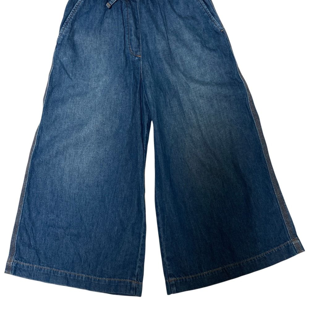 Loewe Anagram Drawstring Wide Easy Denim Pants S Indigo — view 3