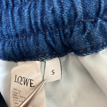 Loewe Anagram Drawstring Wide Easy Denim Pants S Indigo — view 6