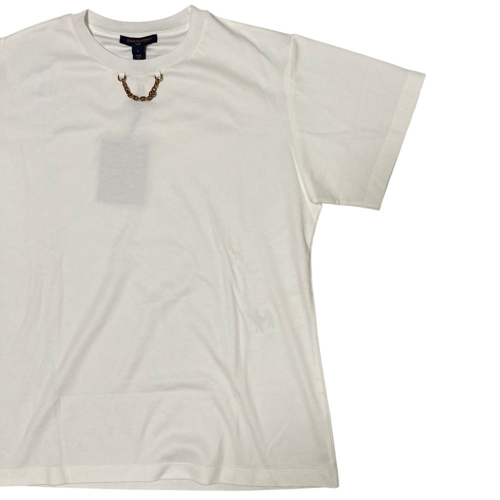 Louis Vuitton Chain Crew Neck T-Shirt Uol L White — view 3