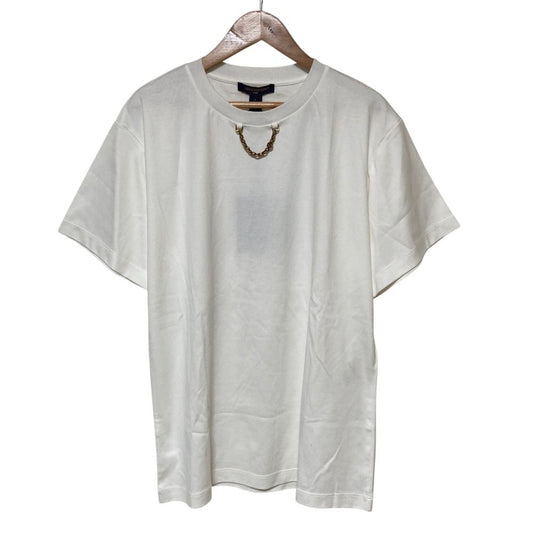 Louis Vuitton Chain Crew Neck T-Shirt Uol L White