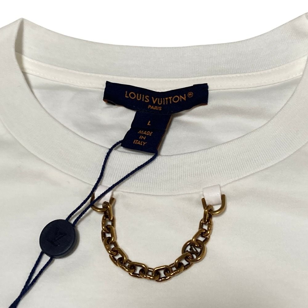 Louis Vuitton Chain Crew Neck T-Shirt Uol L White — view 4