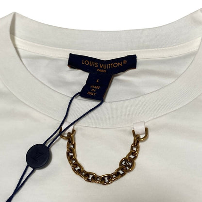 Louis Vuitton Chain Crew Neck T-Shirt Uol L White — view 4