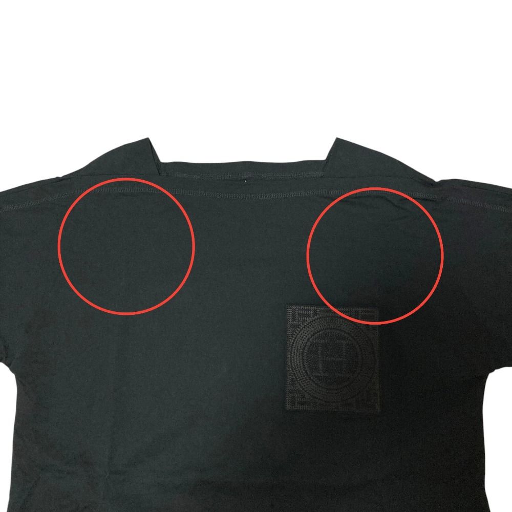Hermes Embroidery Pocket Mosaic T-Shirt 36 Black — view 9
