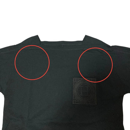 Hermes Embroidery Pocket Mosaic T-Shirt 36 Black — view 9