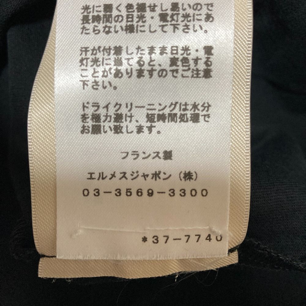 Hermes Embroidery Pocket Mosaic T-Shirt 36 Black — view 8