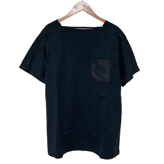 Hermes Embroidery Pocket Mosaic T-Shirt 36 Black