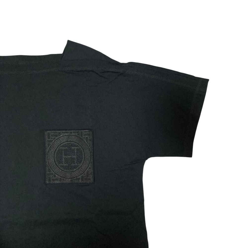 Hermes Embroidery Pocket Mosaic T-Shirt 36 Black — view 3