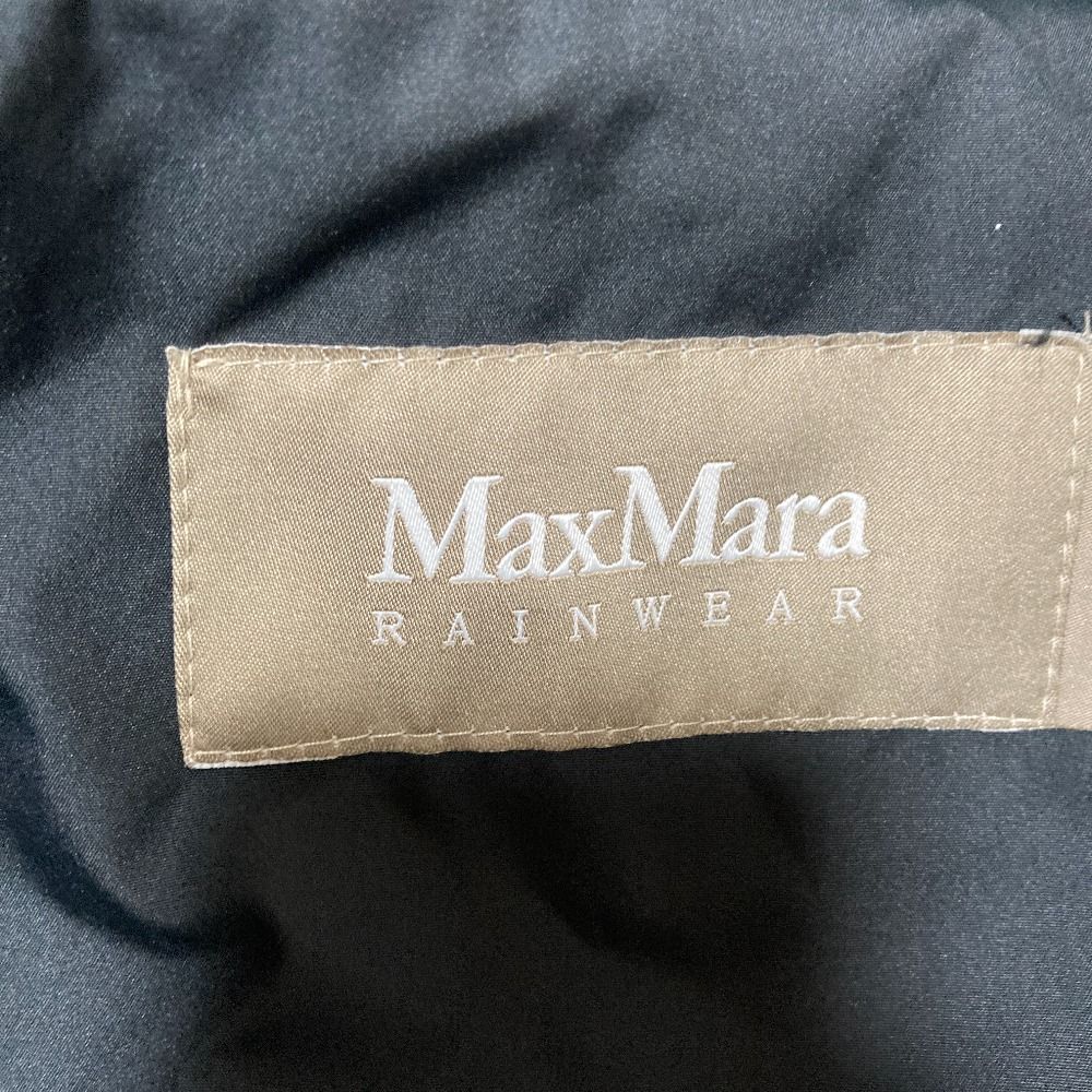 Max Mara Rainwear Cotton Nylon Belted Coat 38 Black — view 4
