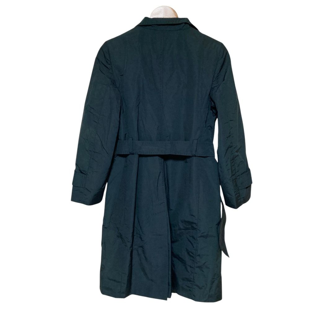 Max Mara Rainwear Cotton Nylon Belted Coat 38 Black — view 2