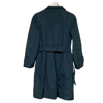 Max Mara Rainwear Cotton Nylon Belted Coat 38 Black — view 2