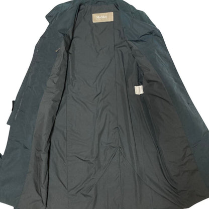 Max Mara Rainwear Cotton Nylon Belted Coat 38 Black — view 3
