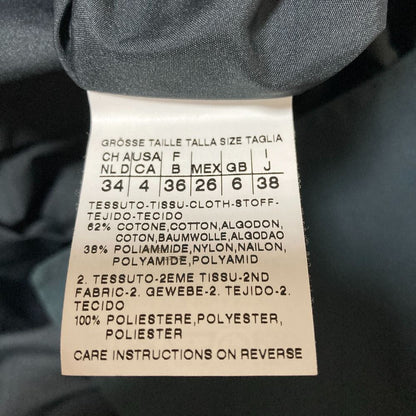Max Mara Rainwear Cotton Nylon Belted Coat 38 Black — view 9