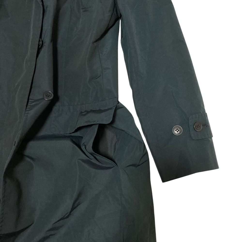 Max Mara Rainwear Cotton Nylon Belted Coat 38 Black — view 6