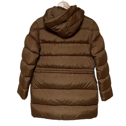 Moncler Gueran Hooded Down Coat 0 Brown — view 2
