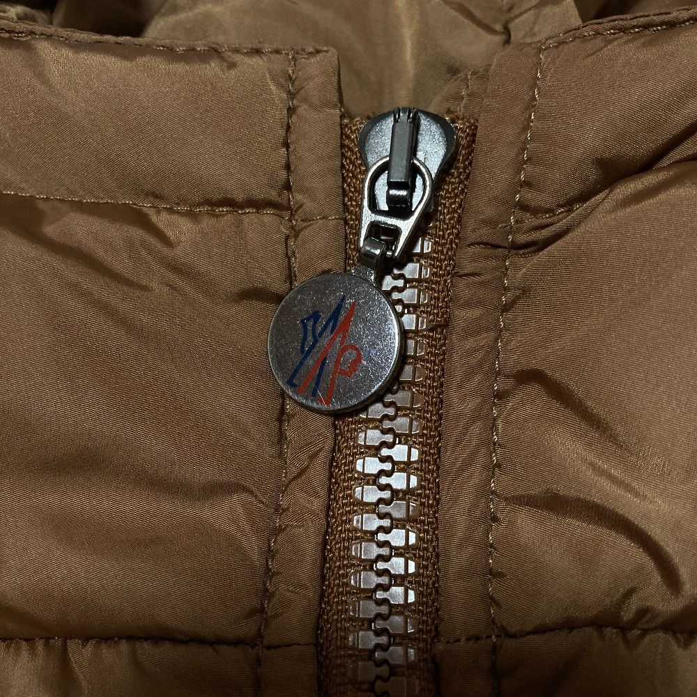 Moncler Gueran Hooded Down Coat 0 Brown — view 8