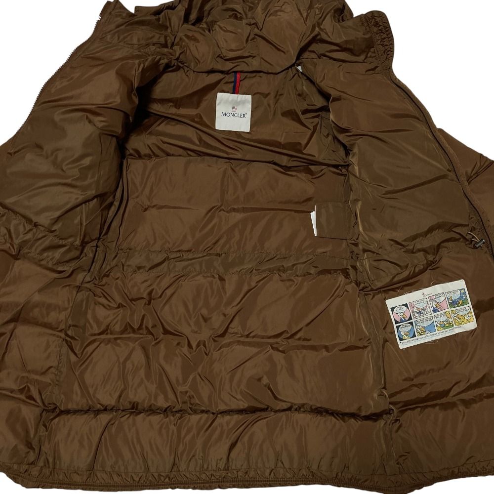 Moncler Gueran Hooded Down Coat 0 Brown — view 3