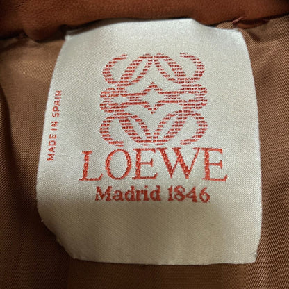 Loewe Vintage Anagram Button Suede Leather Jacket 42 Brown — view 5