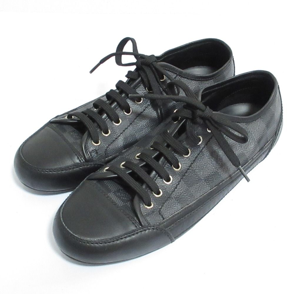 Louis Vuitton Damier Graphite Leather Sneakers 5.5 Black
