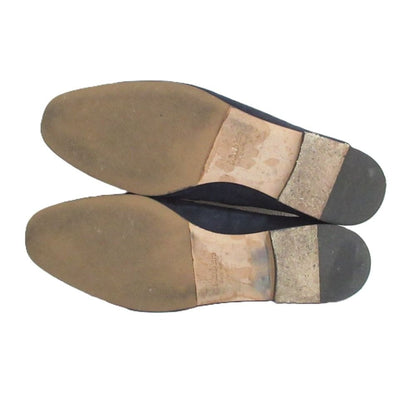 Max Mara Maxmara Suede Loafers 38 Navy — view 8