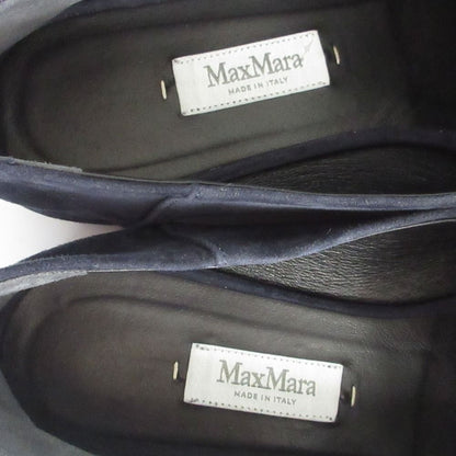 Max Mara Maxmara Suede Loafers 38 Navy — view 5