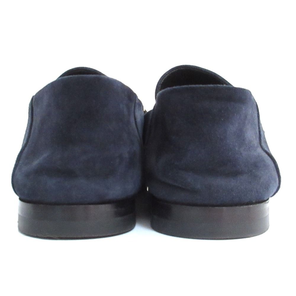 Max Mara Maxmara Suede Loafers 38 Navy — view 6