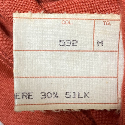 Brunello Cucinelli Cashmere Silk Oversized Knit Shirt Jacket M Orange — view 6