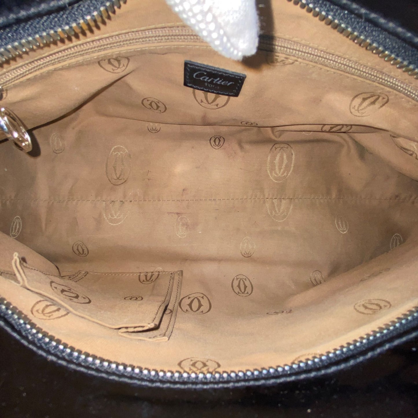 Cartier Hand Tote Marcello Perforated Leather Black — view 9