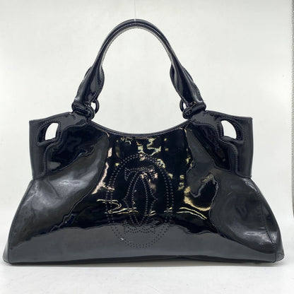 Cartier Hand Tote Marcello Perforated Leather Black