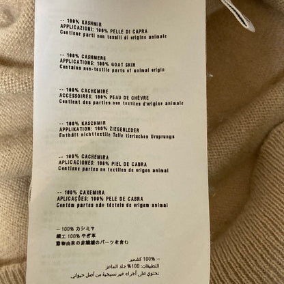 Prada Elbow Patch Cashmere Knit Cardigan 42 Beige — view 7