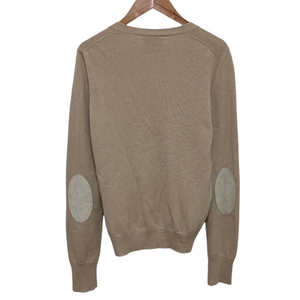 Prada Elbow Patch Cashmere Knit Cardigan 42 Beige — view 3