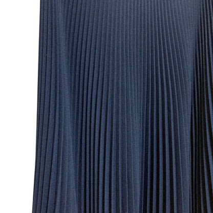 Prada Waist Logo Pleated Knit Skirt 573 38 Navy — view 2