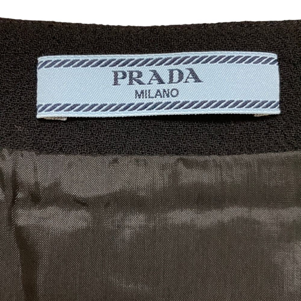 Prada Visual Wool Skirt 38 Black — view 7