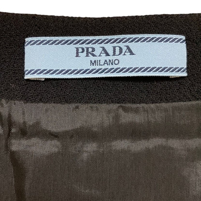 Prada Visual Wool Skirt 38 Black — view 7