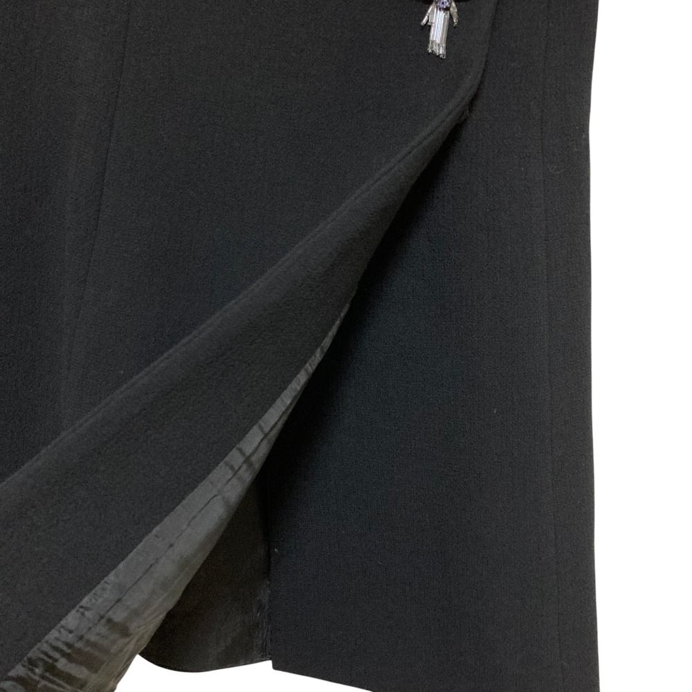 Prada Visual Wool Skirt 38 Black — view 3
