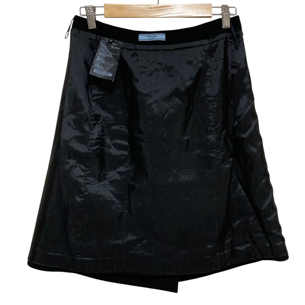 Prada Visual Wool Skirt 38 Black — view 5