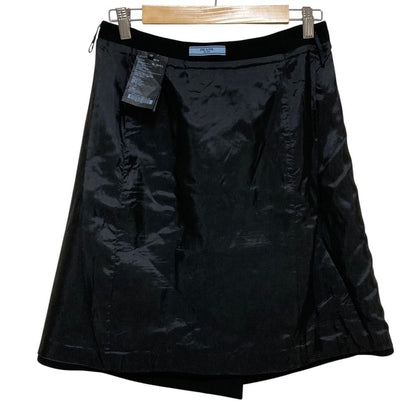 Prada Visual Wool Skirt 38 Black — view 5