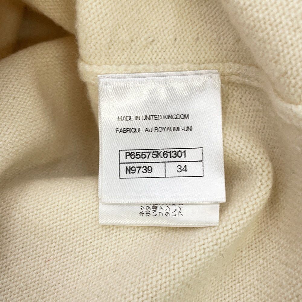 Chanel Knit CC Logo Button Short Sleeve Cashmere 34 Top Sweater — view 9