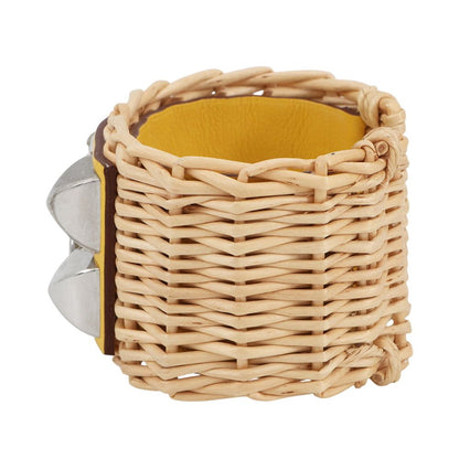 Hermes Bracelet Medley Picnic Lime Silver Swift Rattan T2 — view 2