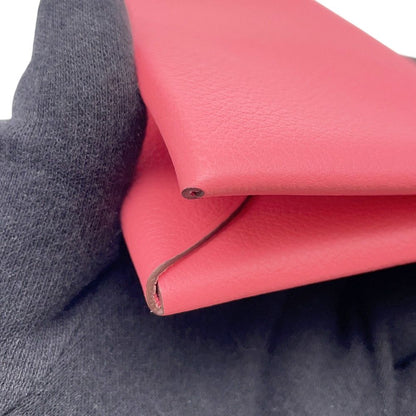 Hermes Card Case Calvi Rose Azale Color Business Holder — view 7