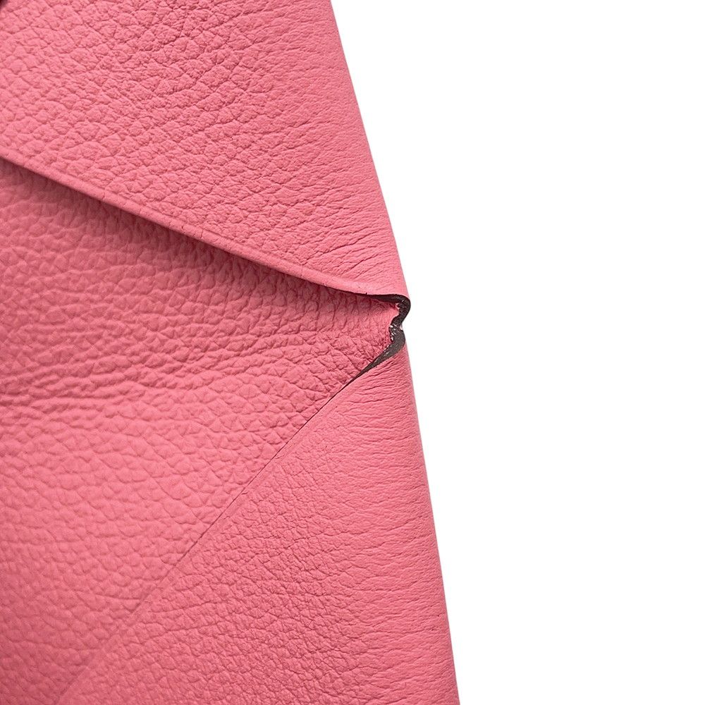 Hermes Card Case Calvi Rose Azale Color Business Holder — view 9
